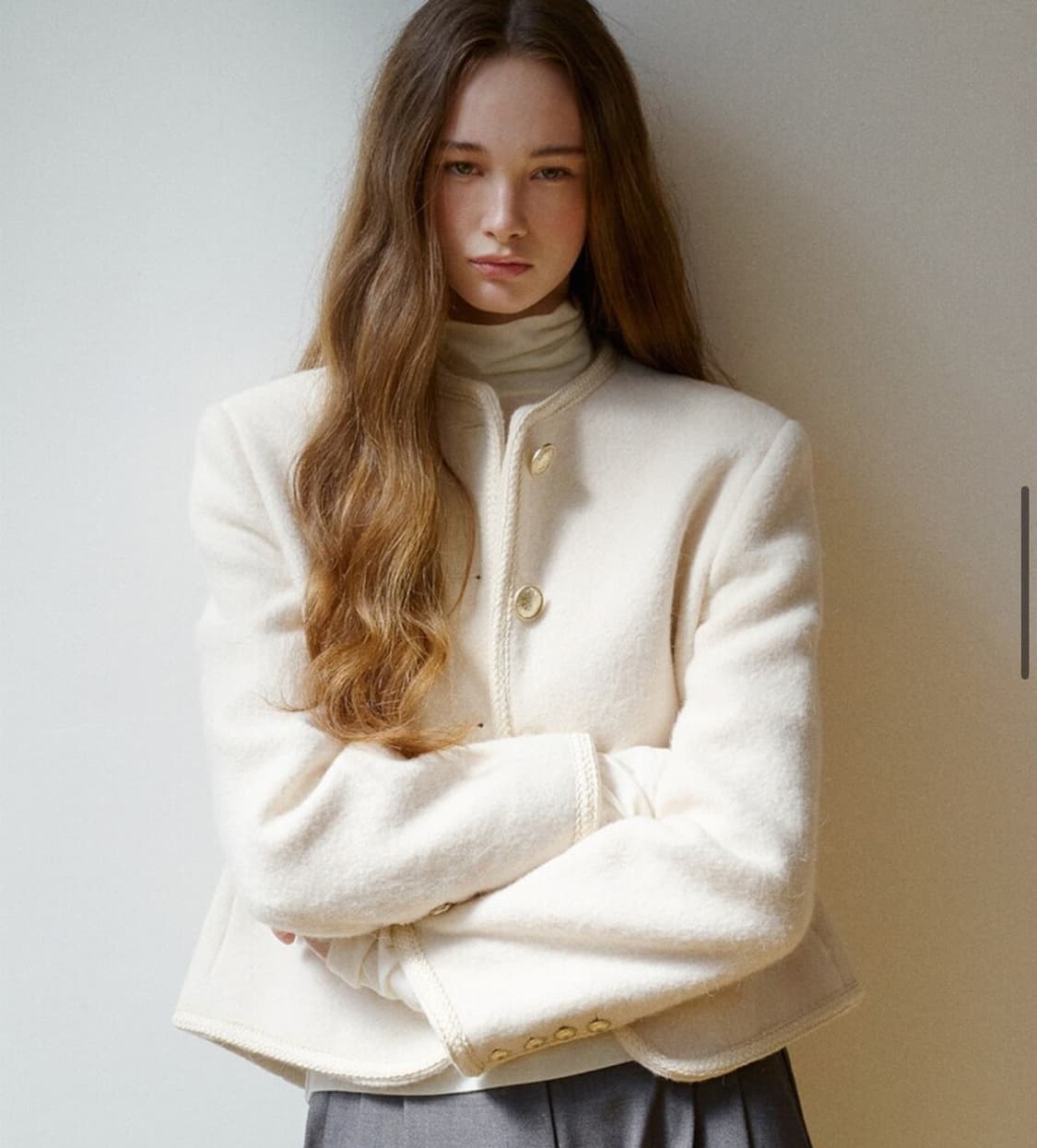 오디에스 BRITISH TWEED JACKET (IVORY) 상품이미지6