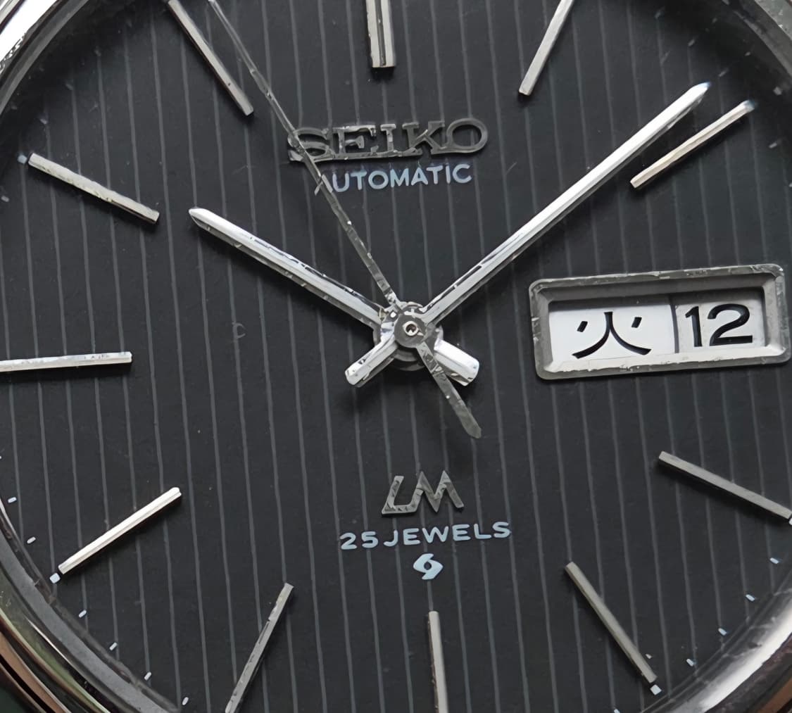 레어] 빈티지 세이코 LM 로드매틱 희귀 블랙 세로다이얼 한자 데이데이트 상품이미지2