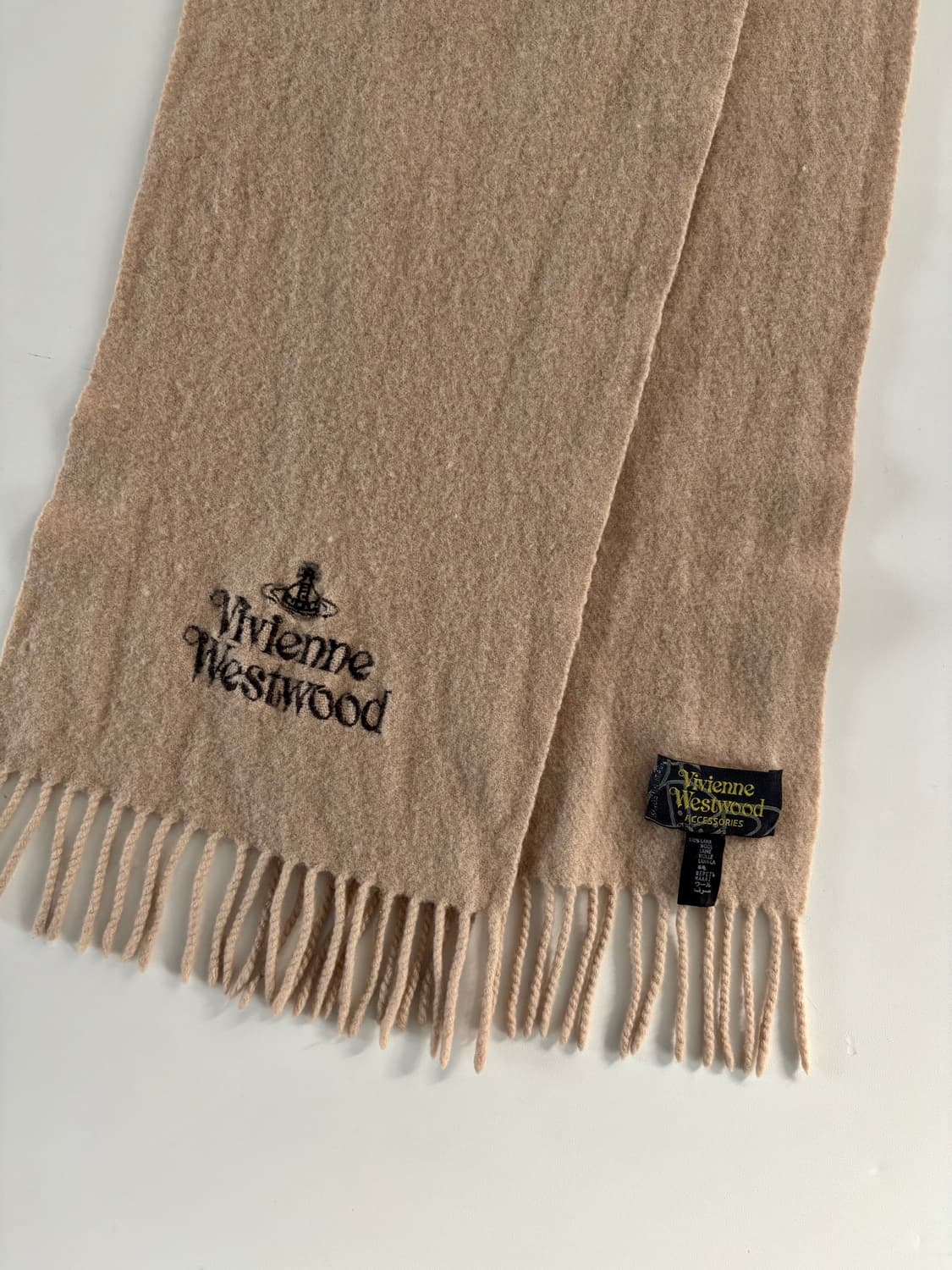 Vivienne Westwood 비비안웨스트우드 울 베이지 머플러 상품이미지6