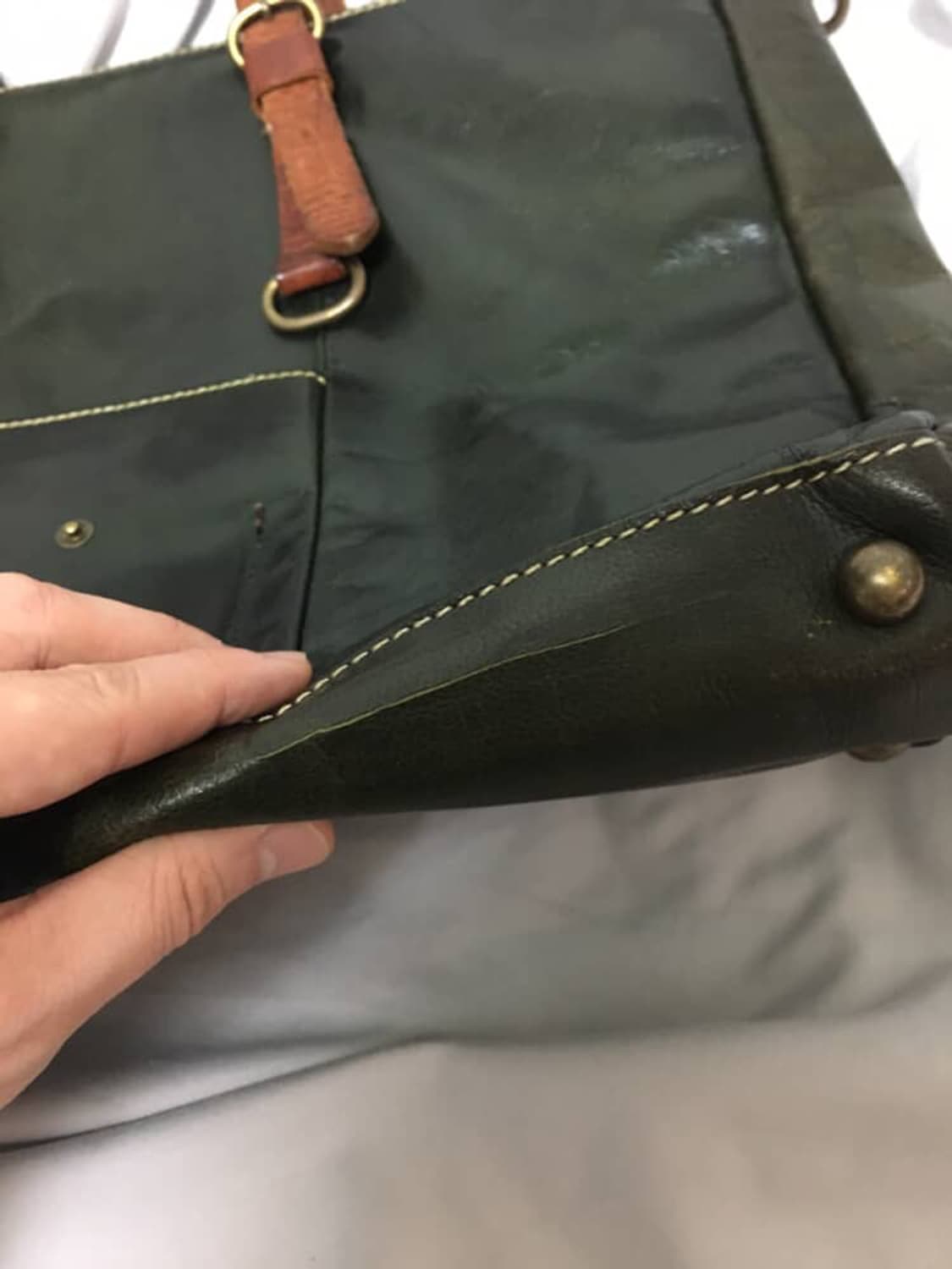 빈티지 레더 토트백 상품이미지7