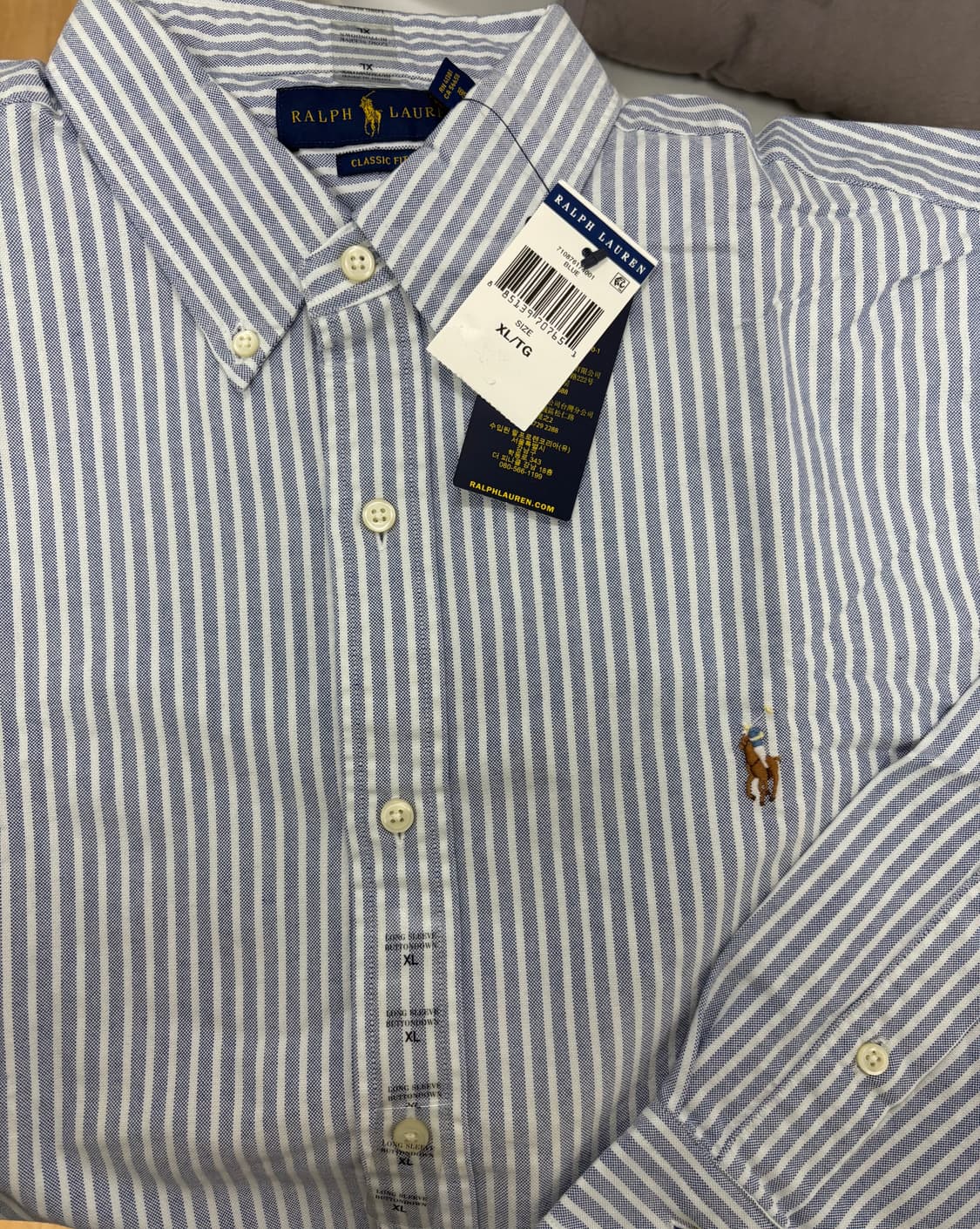 폴로 랄프로렌 스트라이프 셔츠 XL 새제품 / 폴로 셔츠 XL 상품이미지4