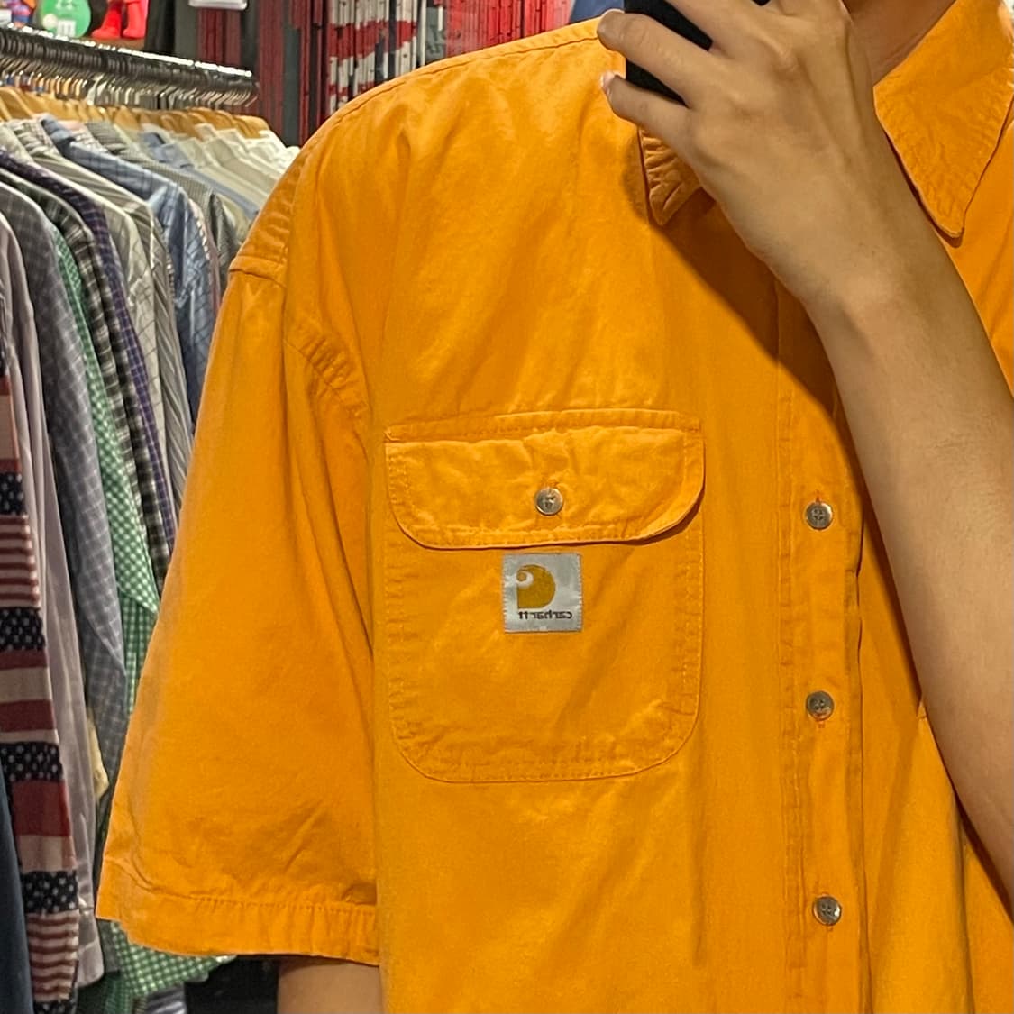 [IM] carhartt 칼하트 라이트 오렌지  반팔셔츠 상품이미지5