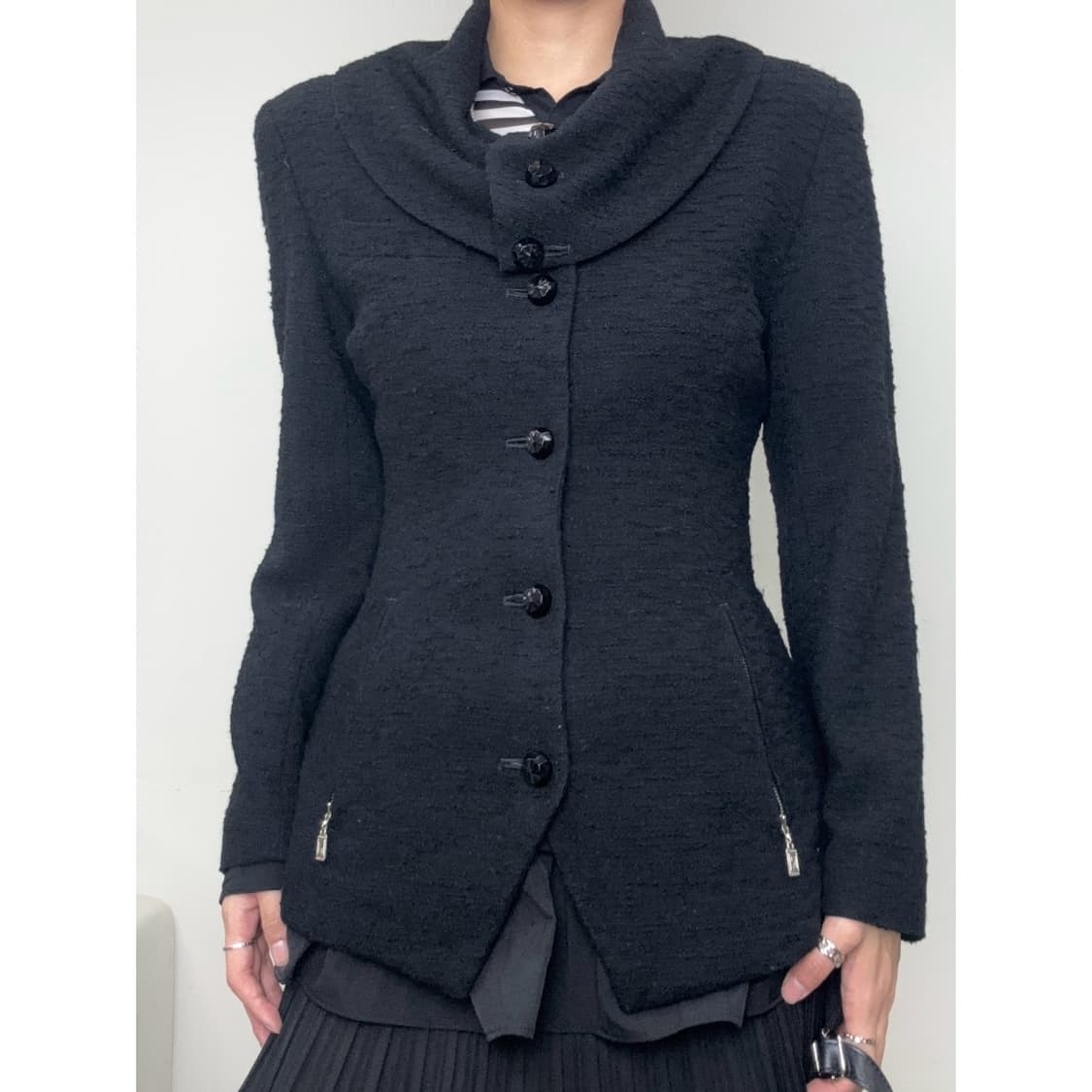 빈티지 블랙 울 자켓 상품이미지1