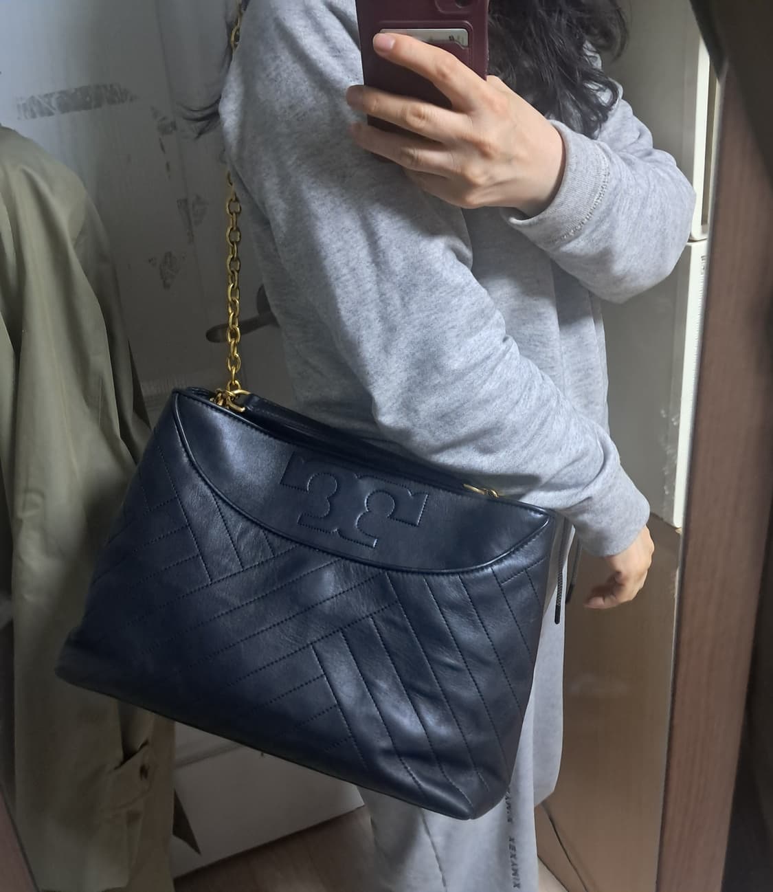 정품 토리버치 퀼팅 체인 숄더백 가방 블랙 상품이미지10