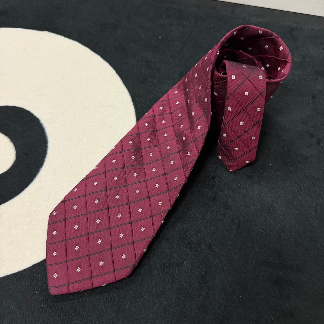 입생로랑 빈티지 실크 넥타이 (Wine Red) 상품이미지3