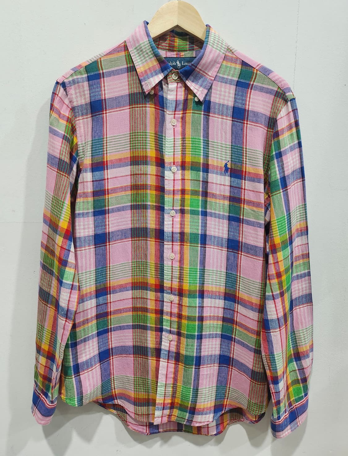 랄프로렌 커스텀핏 체크 셔츠 M 상품이미지1