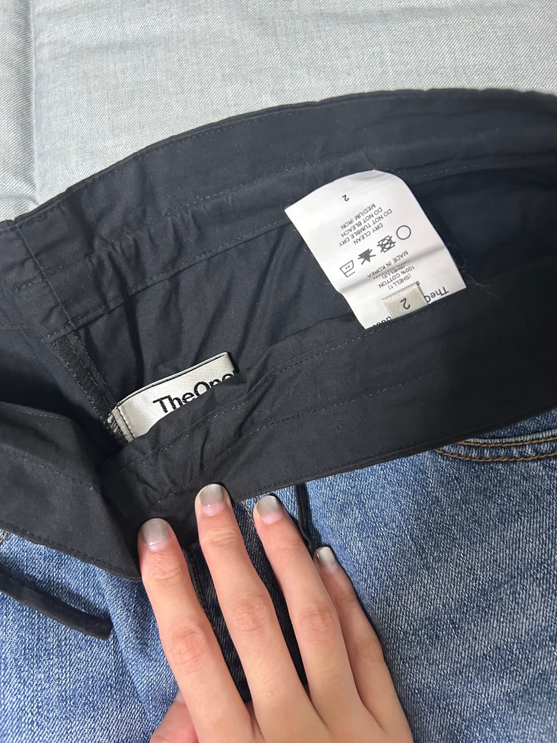더오픈프로덕트 FRONT JEANS COTTON PANTS, BLACK 상품이미지4