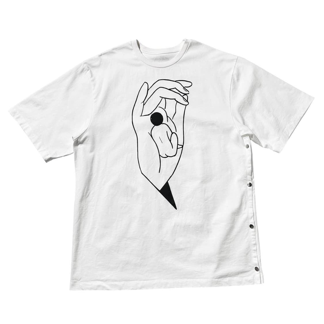 르메르 x 토마가 사이드버튼 프린트 반팔 티셔츠 상품이미지1