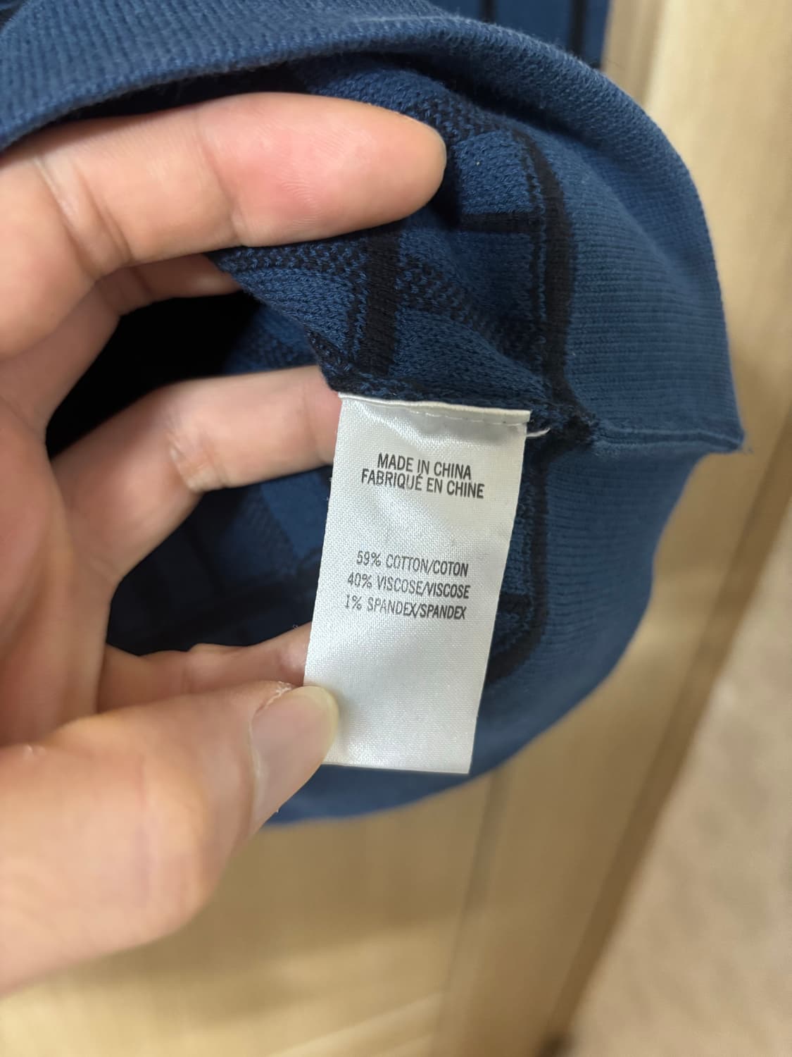 theory 띠어리 블루 체크 니트 상품이미지5