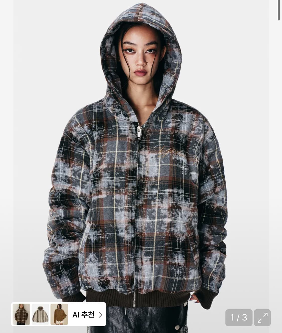 YEEL 큐빅 후디 점퍼 m 상품이미지6