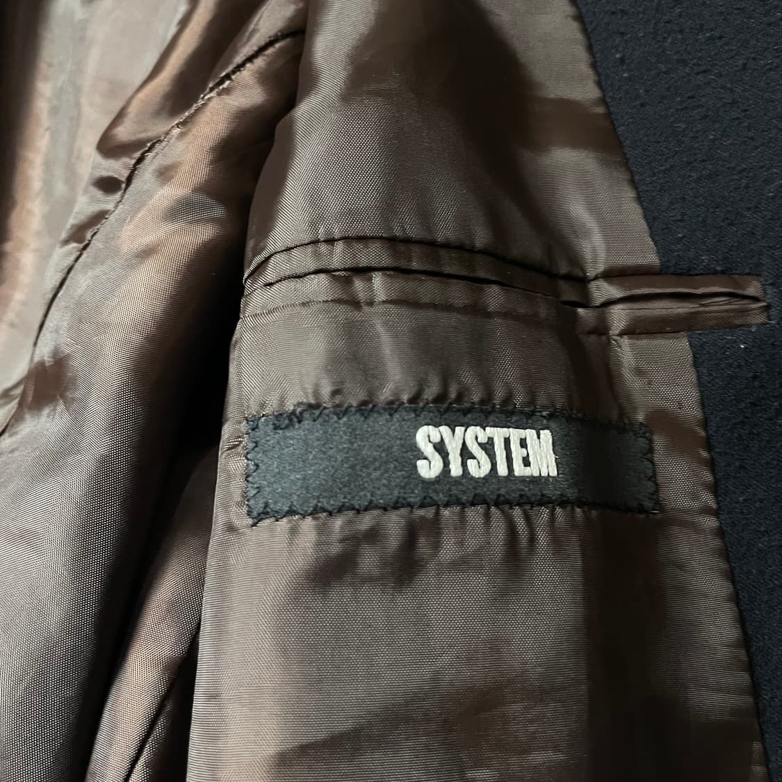 시스템 네이비 숏 더블 코트 105 상품이미지4