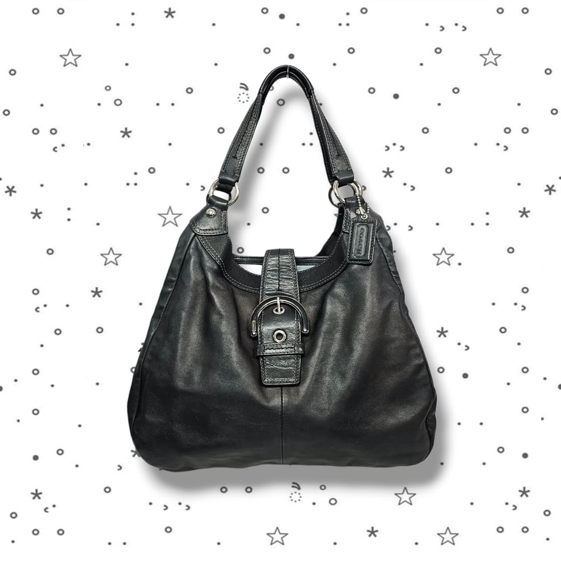 COACH 코치 소호 매디슨 린 호보 블랙 레더 숄더백 상품이미지1