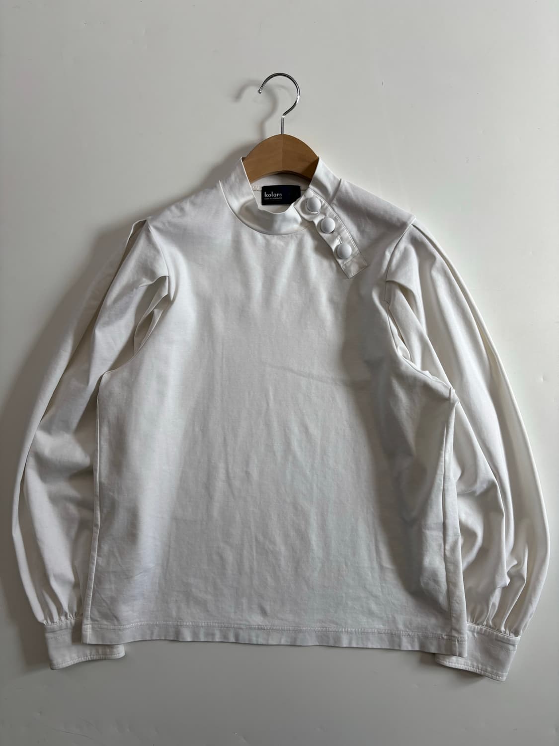 Kolor 컬러 화이트 차이나넥 블라우스 상품이미지3