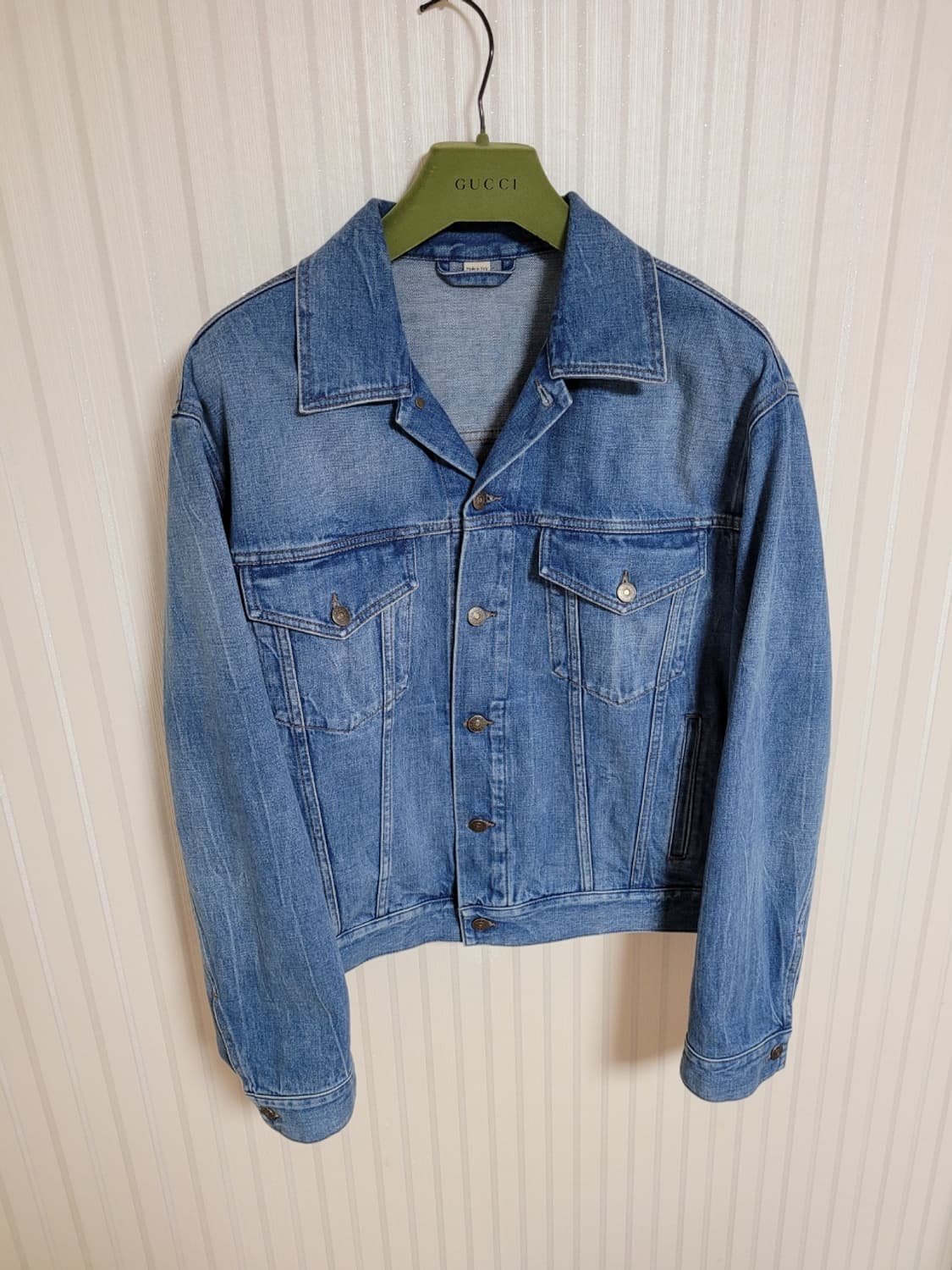 구찌 X 카이 테디베어 로고 청자켓 상품이미지4