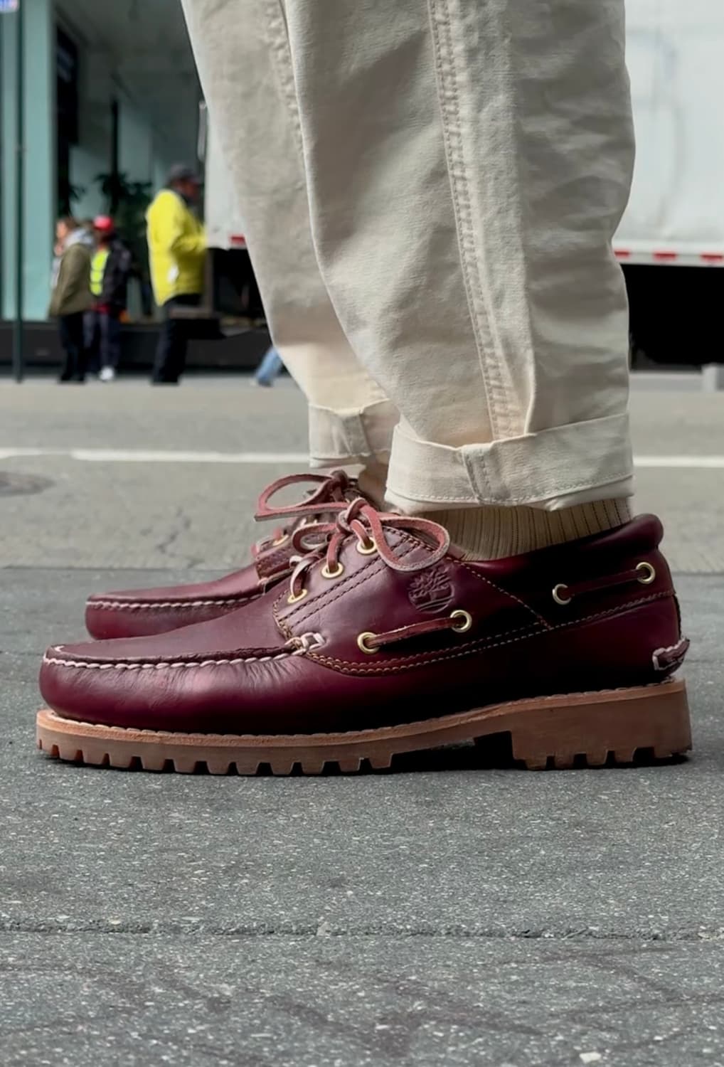 팀버랜드 보트슈즈 버건디 265 상품이미지8