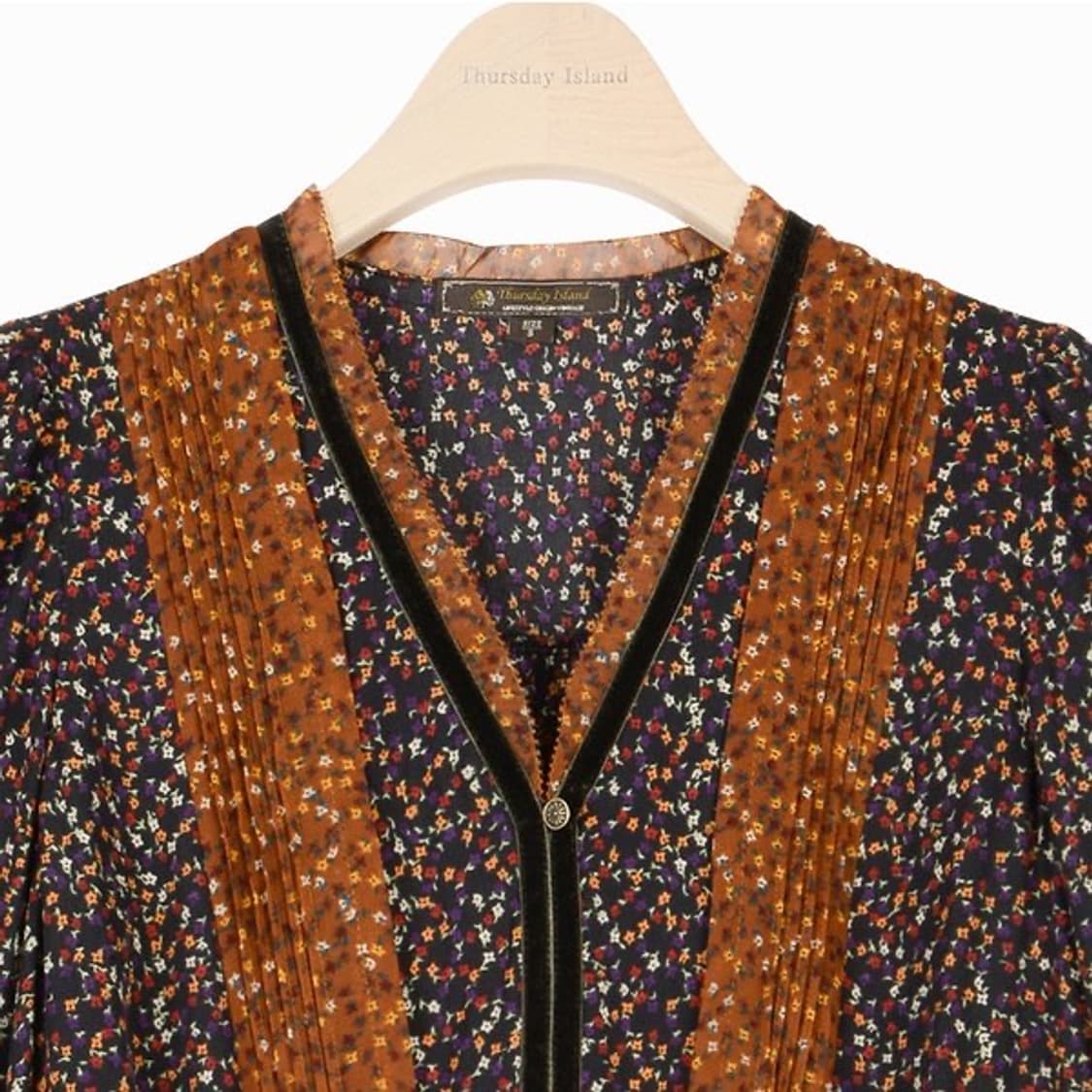 써스데이아일랜드 패턴 믹스 맥시 원피스 상품이미지4