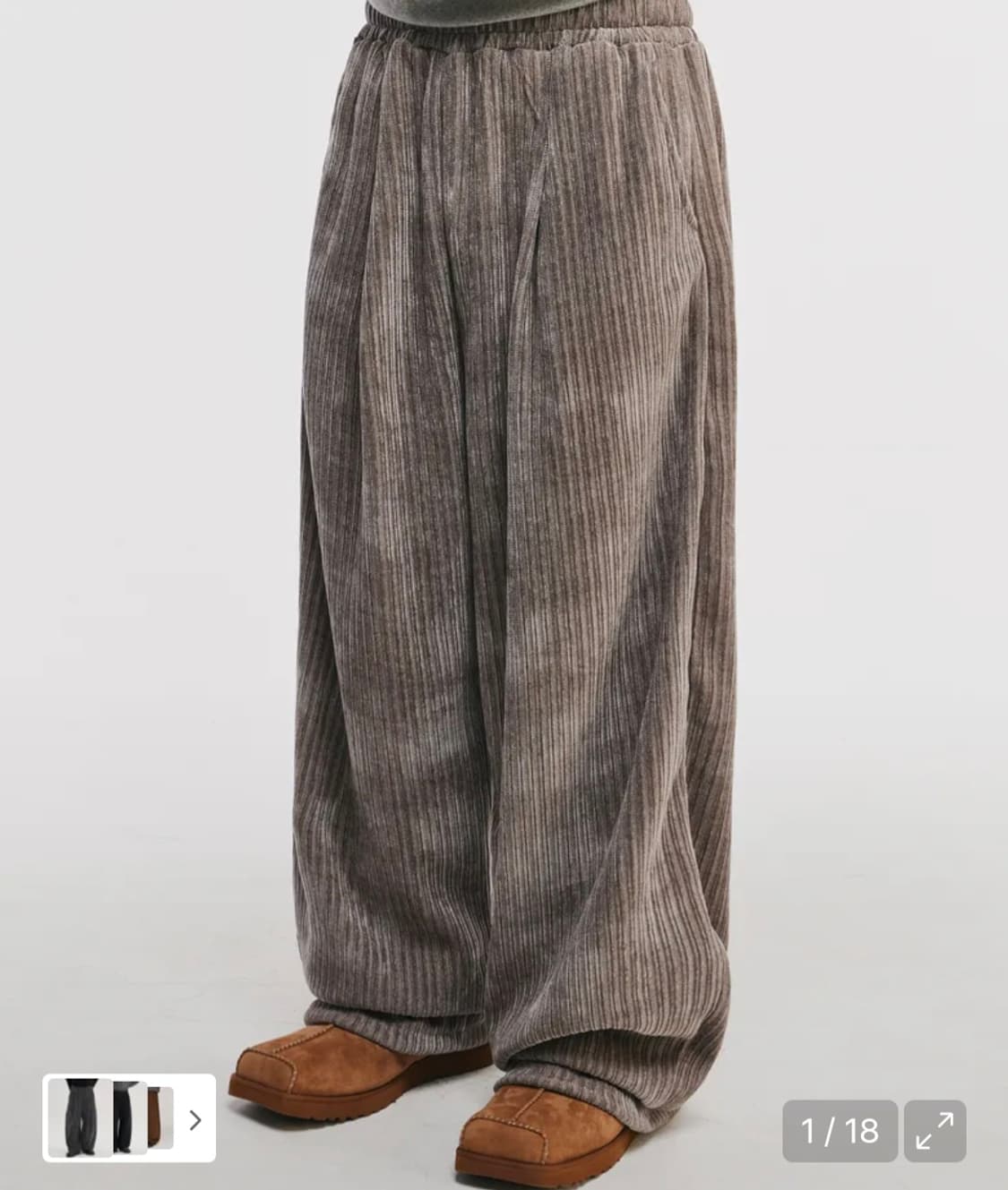 스켈리웩 이지 코듀로이 와이드 팬츠[웜터프] M 상품이미지1