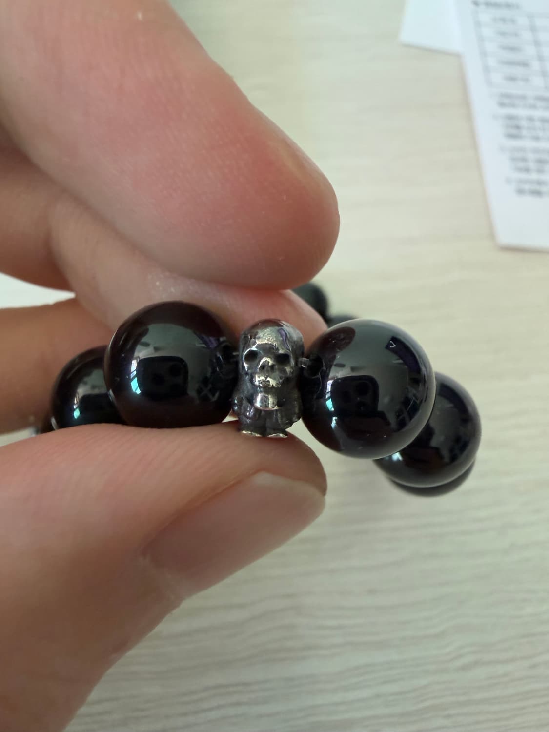 크롬하츠 포티 오닉스 비즈 팔찌 10mm 상품이미지7