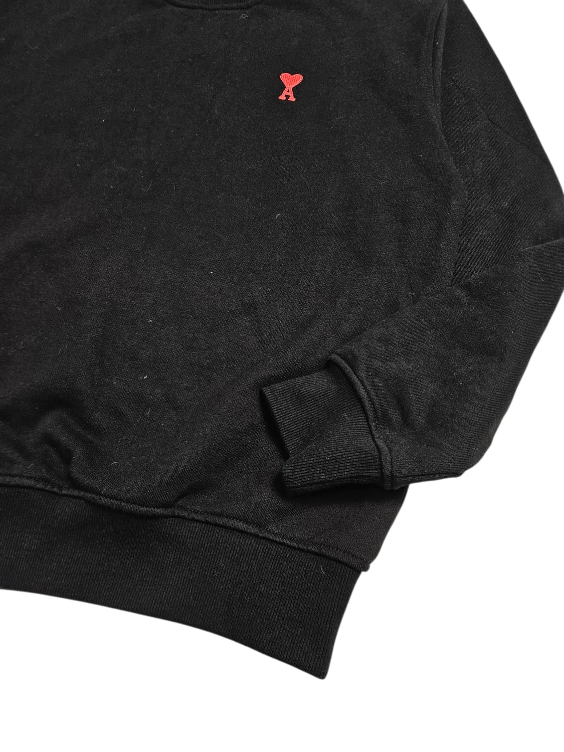 아미 스몰 로고 맨투맨 블랙 상품이미지3