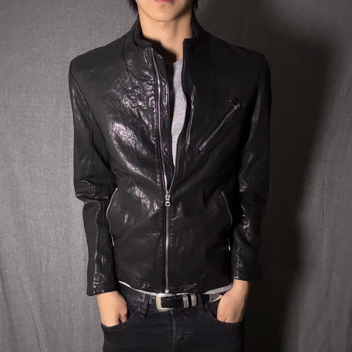 양가죽 라이더 자켓 상품이미지1