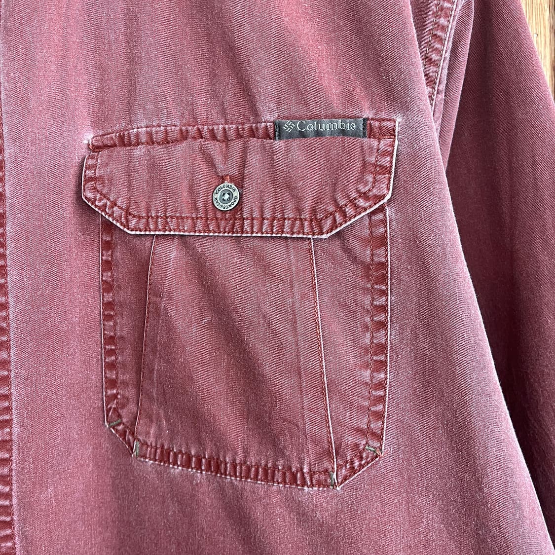 컬럼비아 버건디 워크 셔츠 상품이미지4