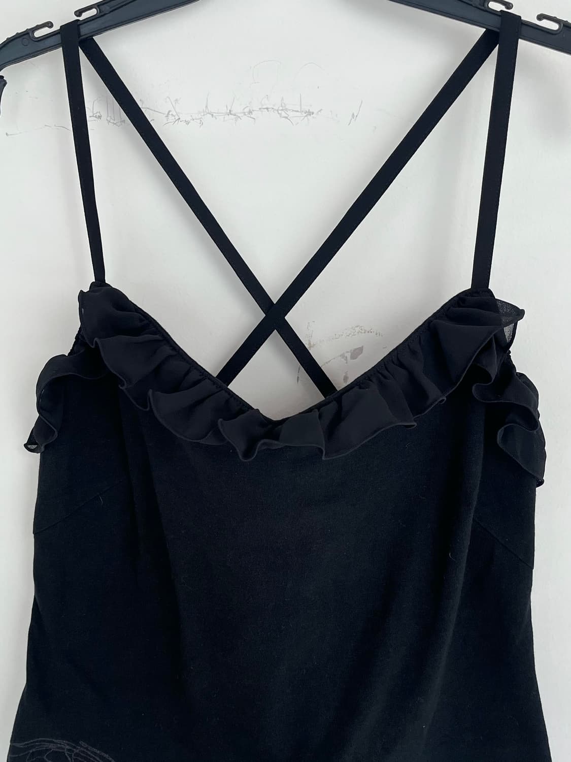 히스테릭 글래머 아카이브 버터플라이 자수 프릴 캐미솔 슬립 탑 상품이미지3