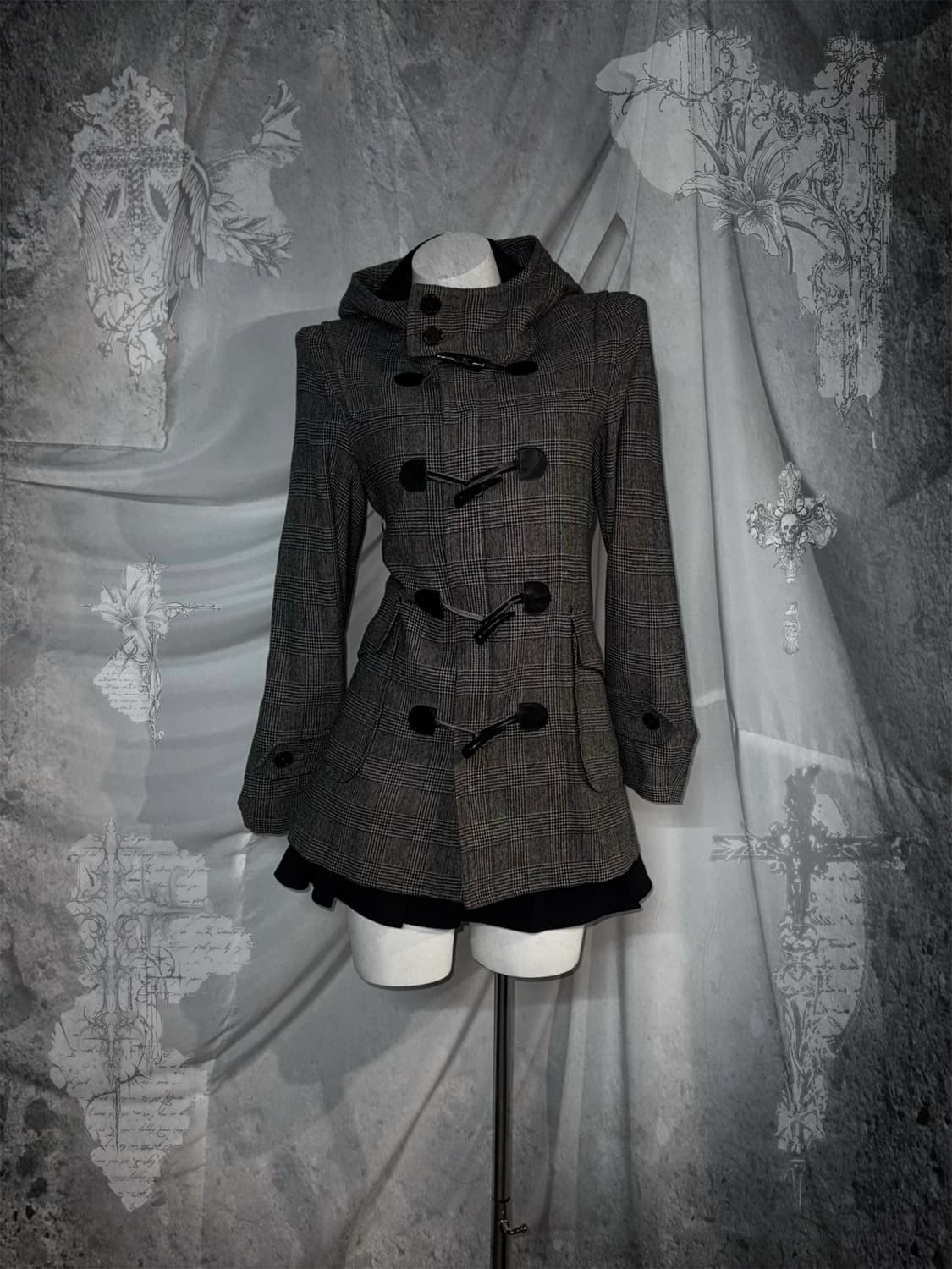 무채색 스트라이프 체크 폭닥 니트 데일리 공겜여주 코디세트 상품이미지1