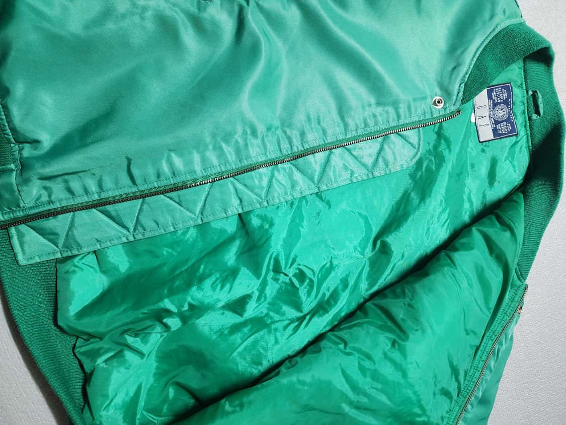 90's 갭 컬렉션 MA-1 그린 봄버 항공자켓 상품이미지7