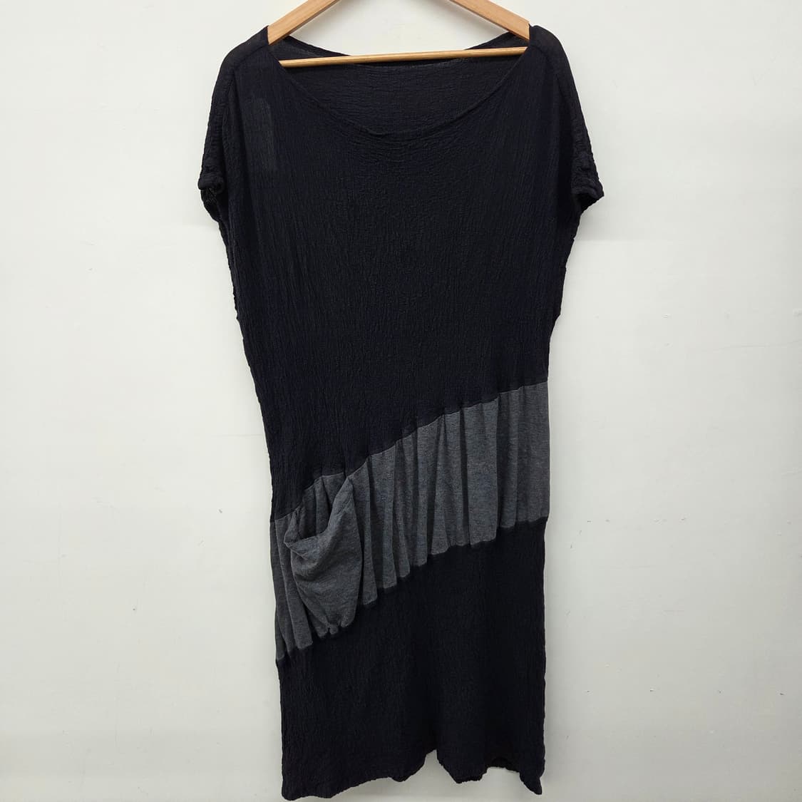 이세이미야케 블랙/그레이 믹스 롱 원피스 여F 상품이미지2