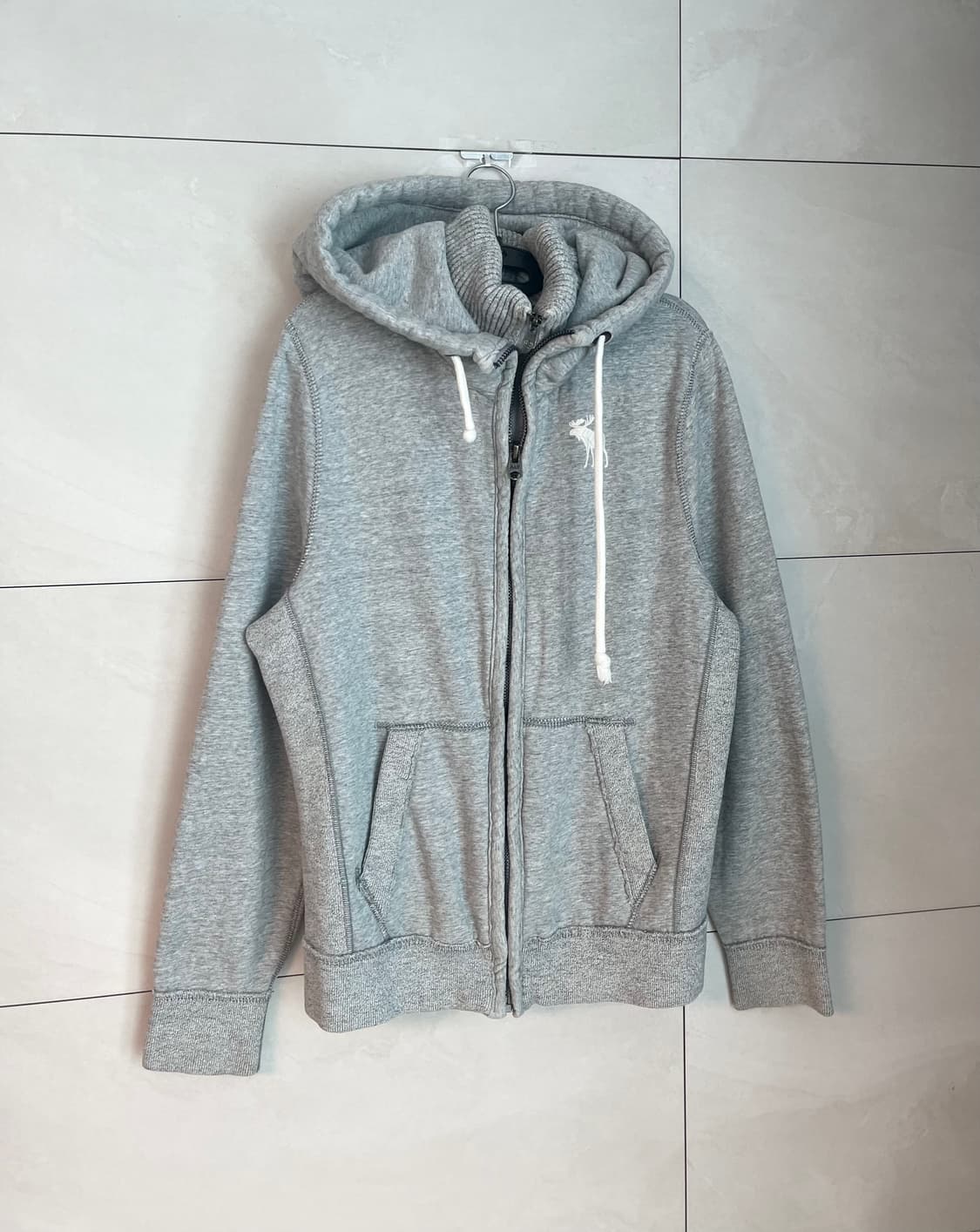 아베크롬비 화이트 순록 후드집업 그레이 [L] 상품이미지2