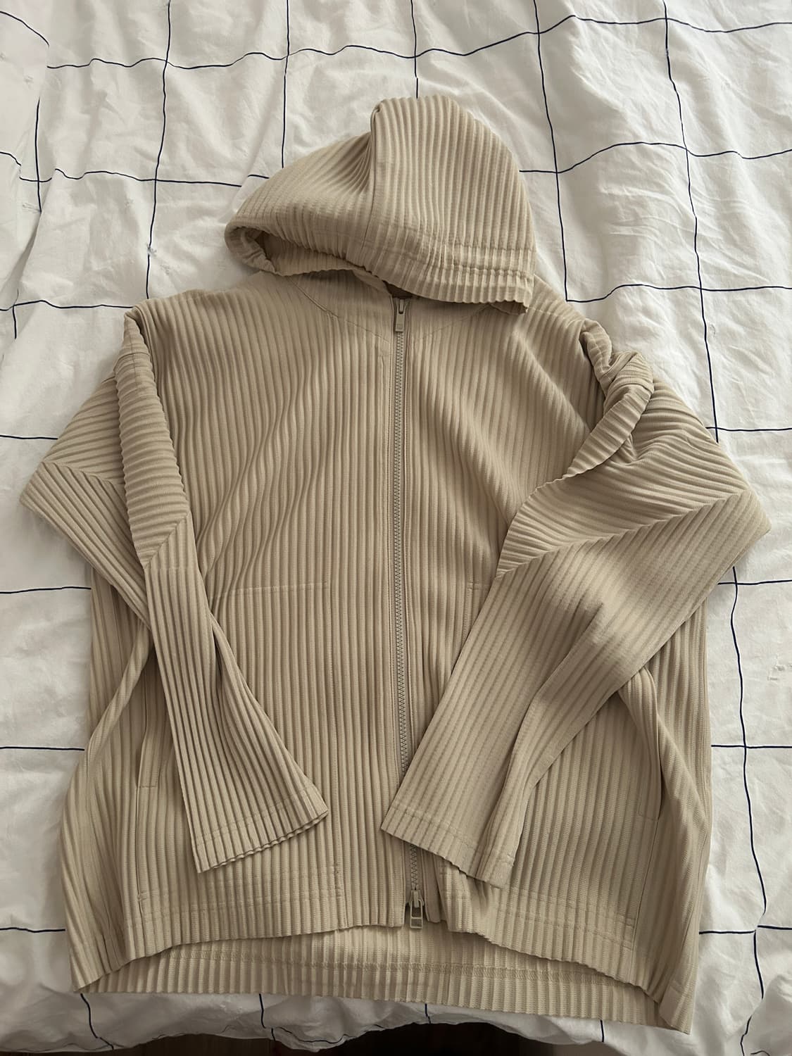 [2] 옴므플리세 집업후드 샌드베이지 상품이미지1