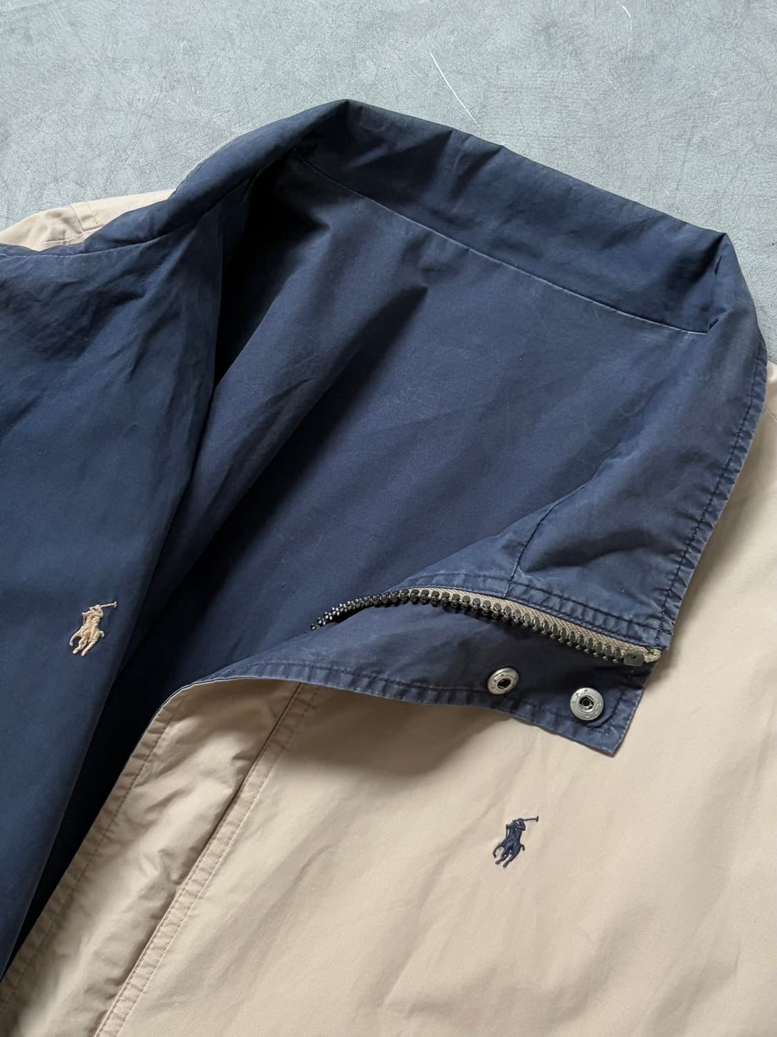 Polo 폴로 랄프로렌 리버시블 베이지/네이비 코튼 자켓  상품이미지1