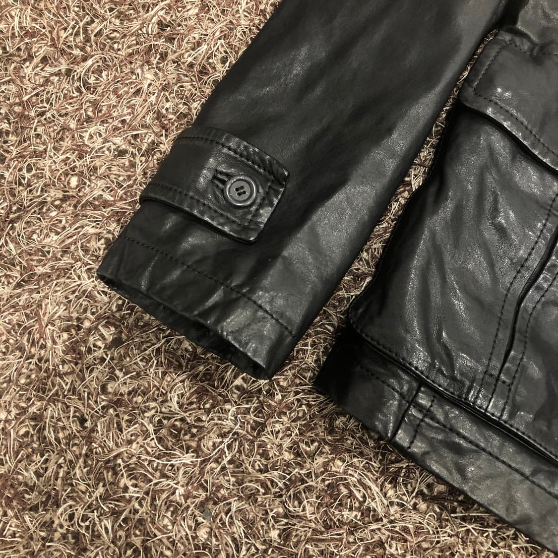 엠비오 양가죽 쿼드포켓 레더 가죽 자켓 상품이미지3