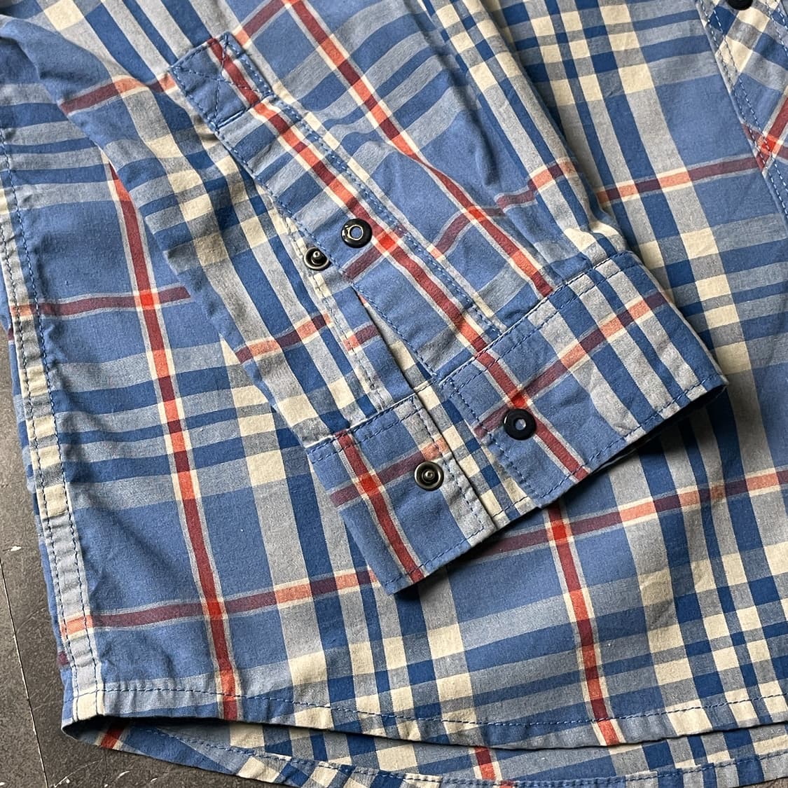 THE NORTH FACE 노스페이스 빈티지 블루 체크셔츠 A00515 상품이미지5