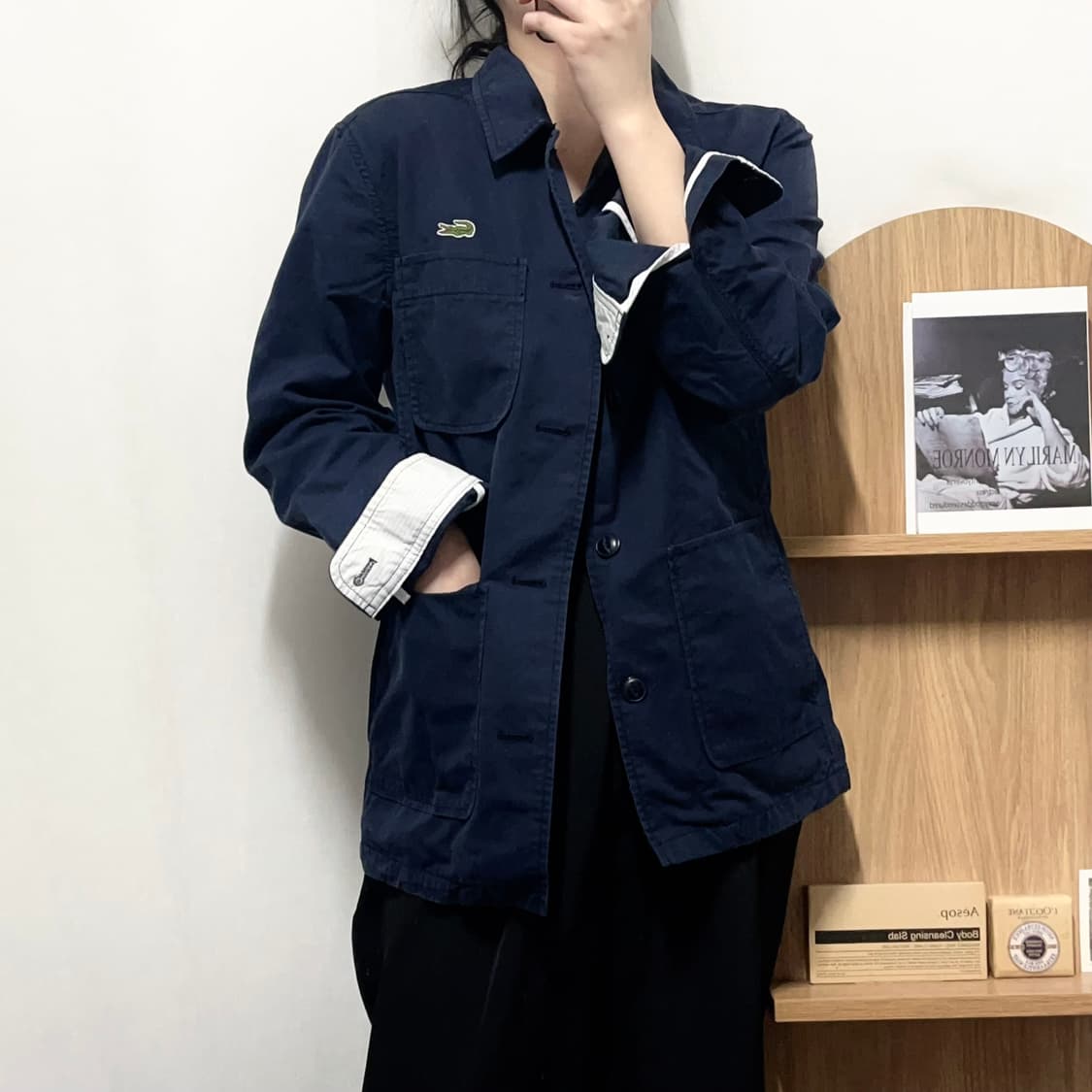 [정품] 라코스테 네이비 포켓 자켓 [ 48 ] 상품이미지1