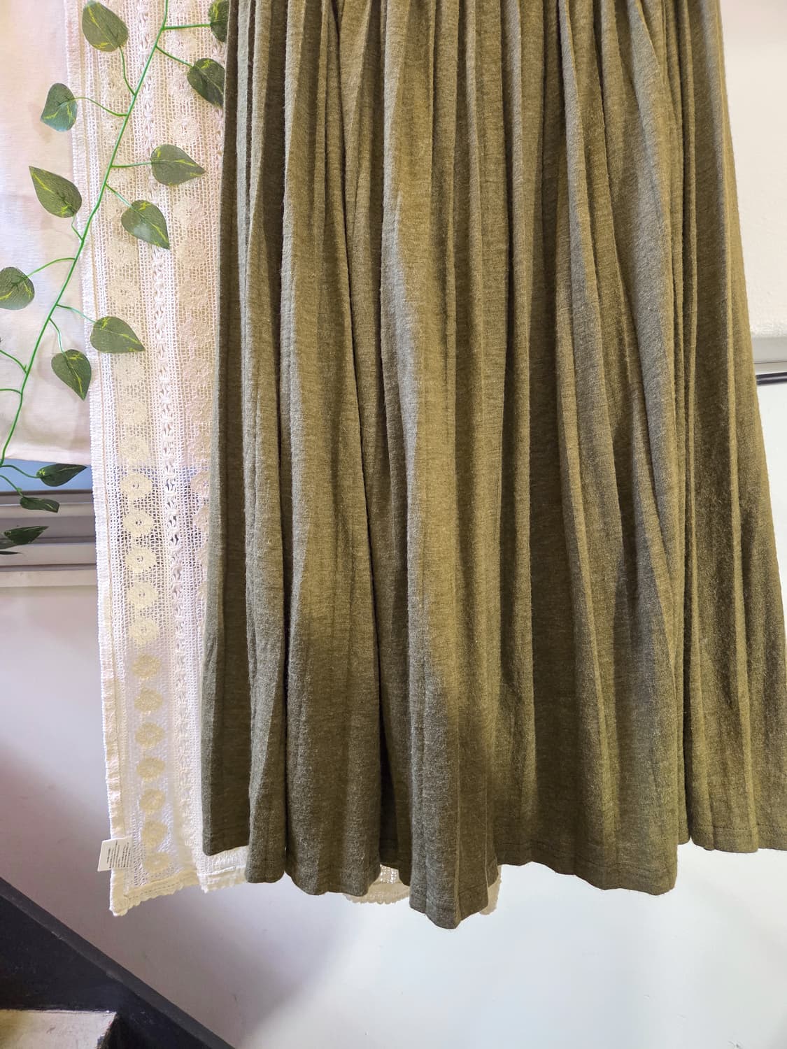 녹차 니트 롱스커트 상품이미지3