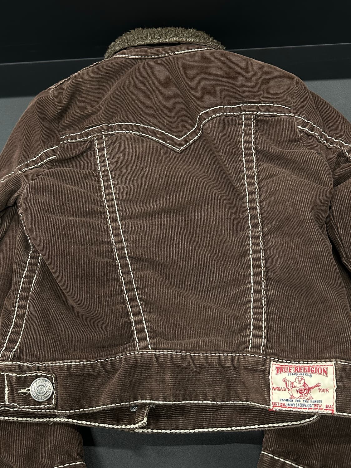 True Religion 브라운 코듀로이 쉐르파 자켓 상품이미지5