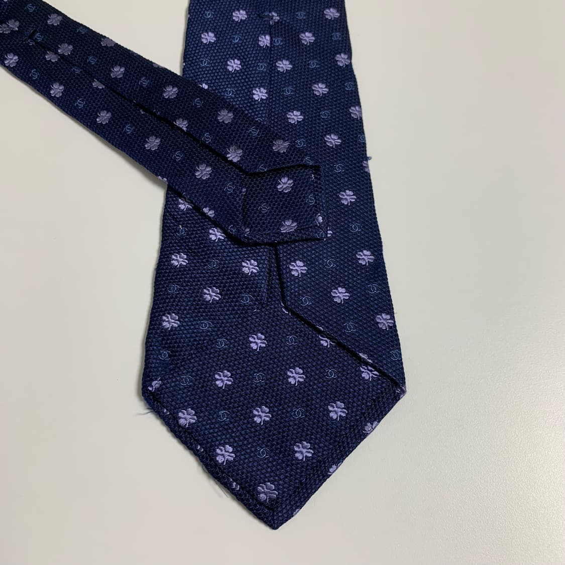 샤넬(CHANEL) 모노그램 로고플레이 명품넥타이 A등급 자카드 플라워 상품이미지6