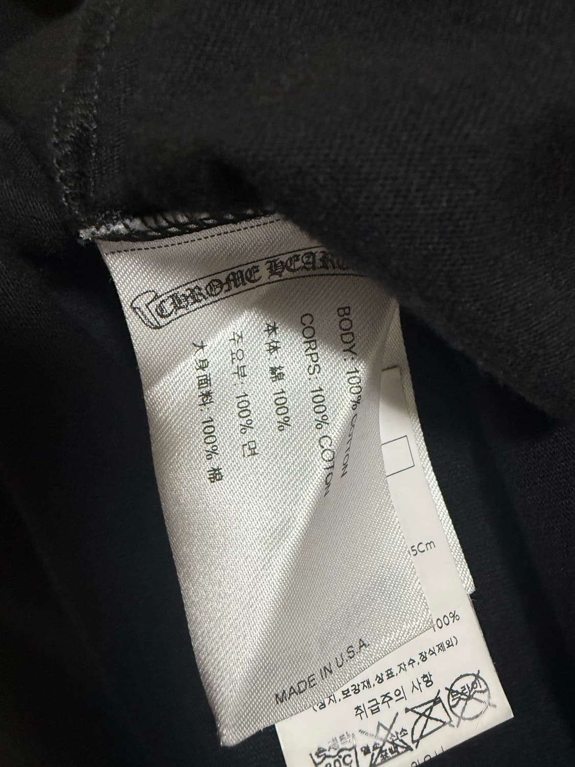 [L] 크롬하츠 오렌지 세메터리 티셔츠 블랙 상품이미지10