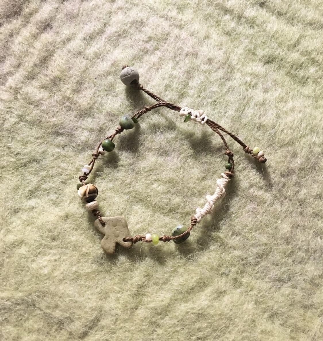 mushroom dot bracelet 🍄( khaki ) 상품이미지5