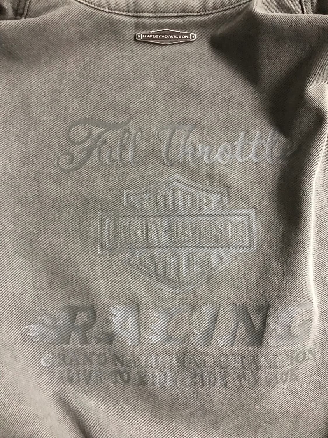 할리데이비슨 데님 라이더 자켓 카키 상품이미지2