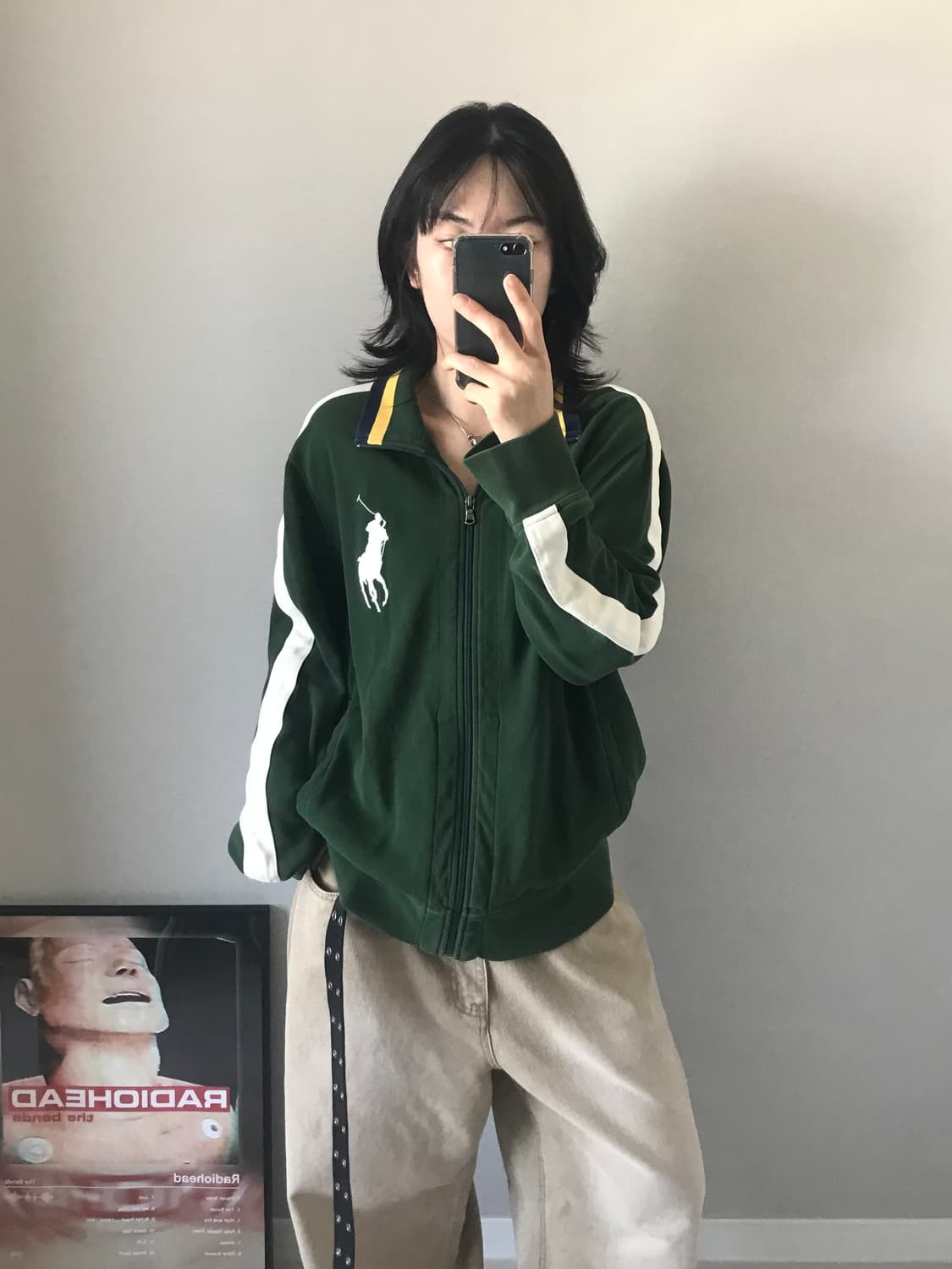 폴로 랄프로렌 빅 포니 사이드라인 그린 집업 상품이미지2