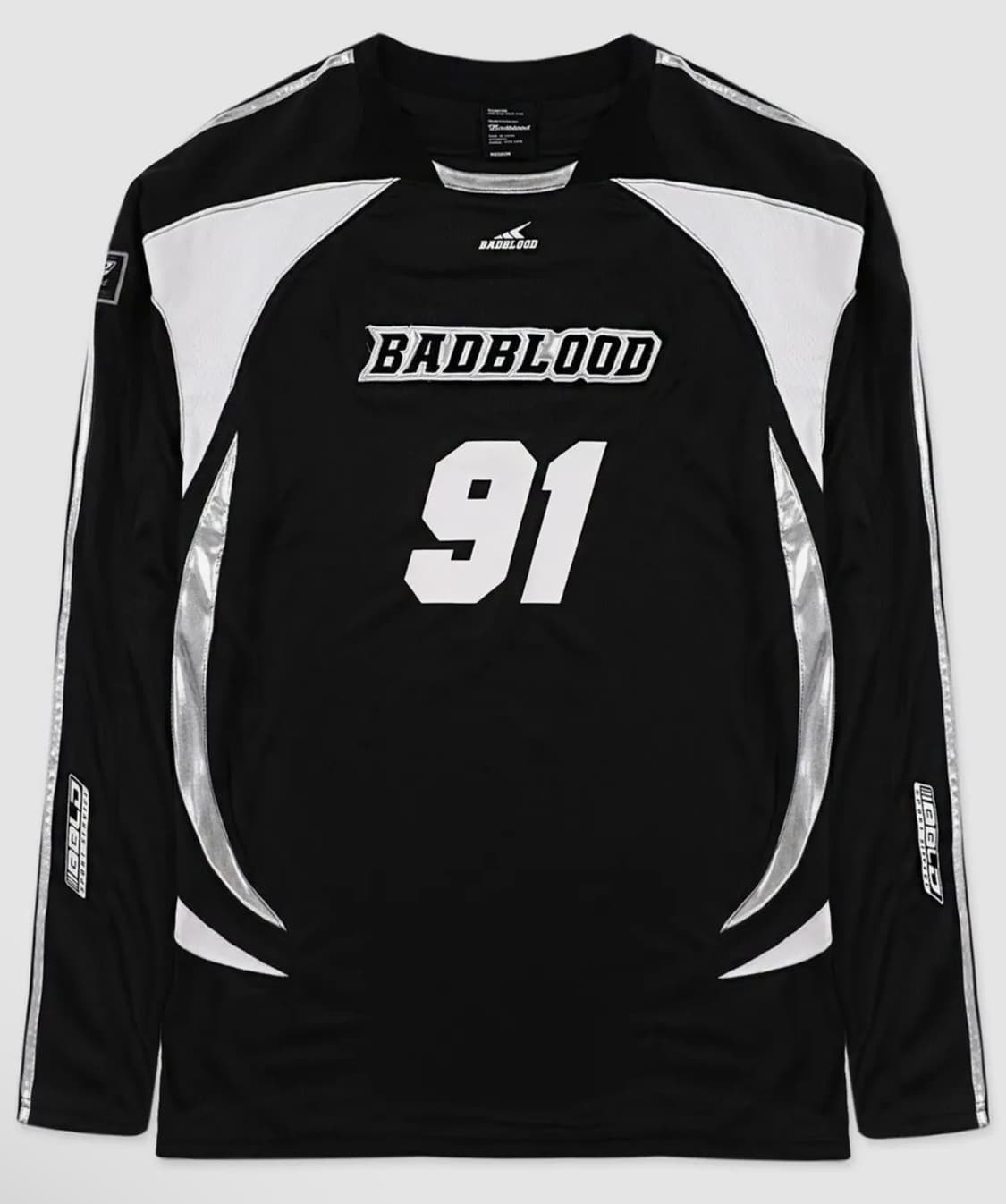 배드블러드 던칸 스포츠 롱 슬리브 라지핏 블랙 L 상품이미지2