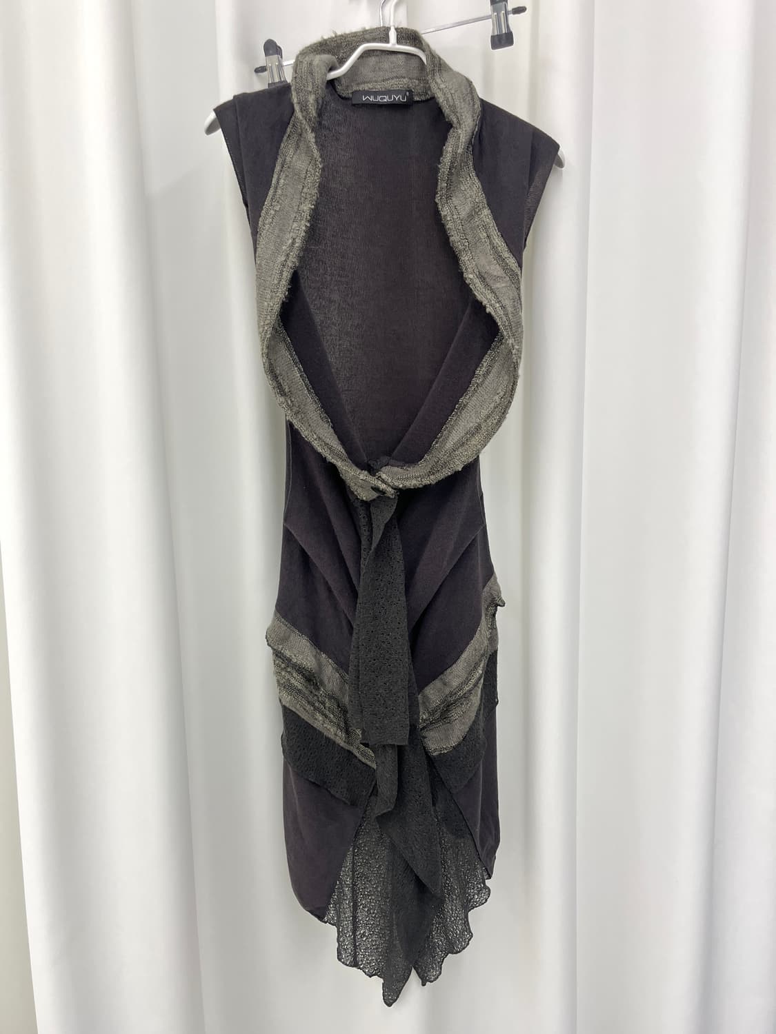 WUQUYU draped knit vest top 상품이미지2