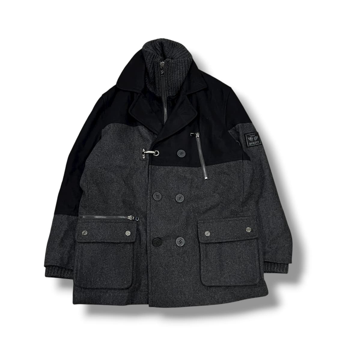 쇼트 하이넥 울 더블코트 s08568 상품이미지2