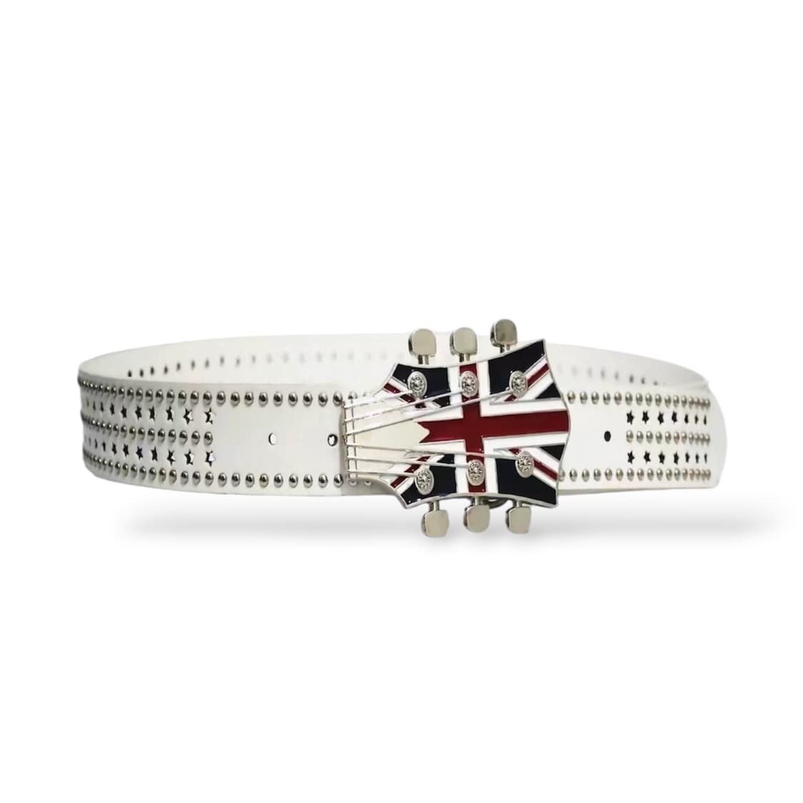 UK 빈티지 무드 기타 버클 화이트 벨트  상품이미지2