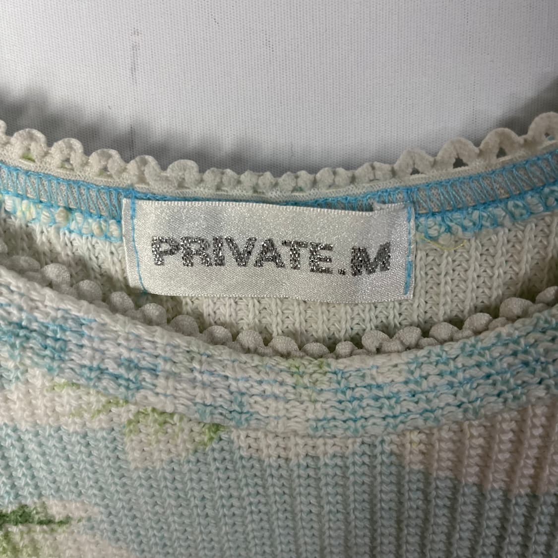 [JPN] 빈티지 플로럴 코튼 니트 슬리브리스 상품이미지4