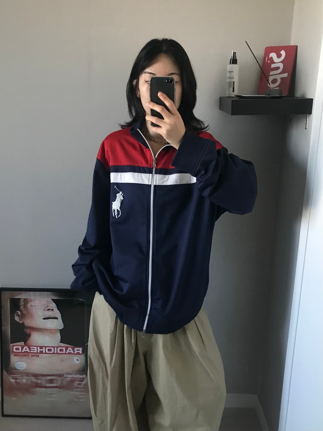 폴로 랄프로렌 포니 로고 배색 집업 상품이미지4