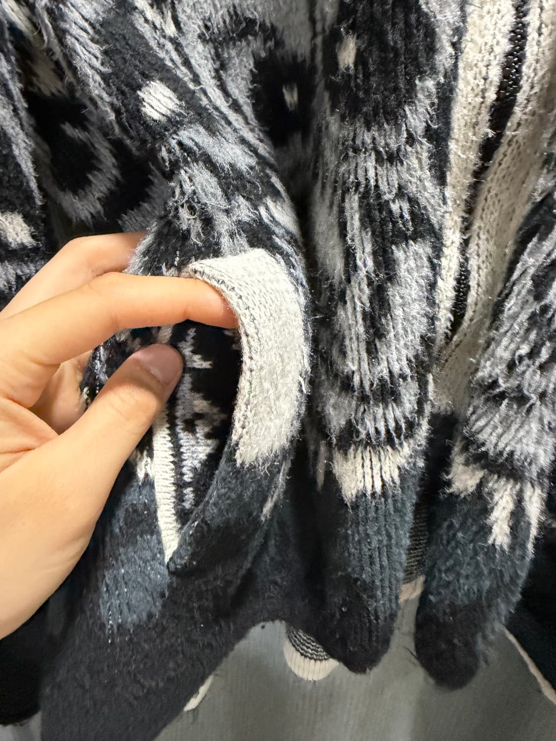 재패니즈 빈티지 해골 니트 후드 집업 상품이미지3