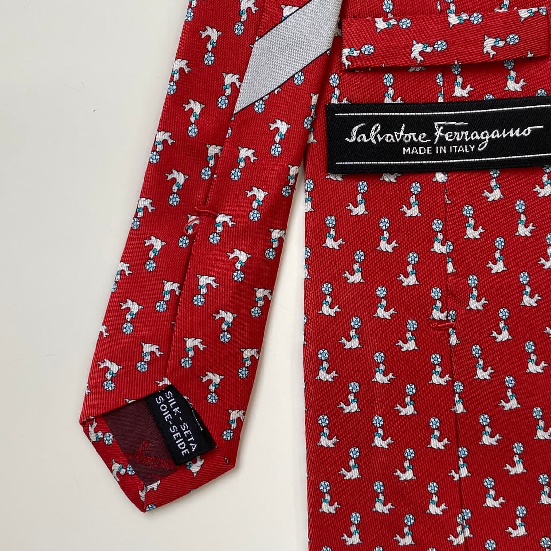 최상급 신형라벨 페레가모(Ferragamo) 명품 정품 넥타이7.7cm 상품이미지6